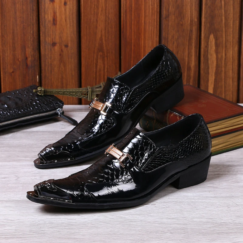 Fashion Italian Designer Mens Dress Shoes Genuine Leather Business ...