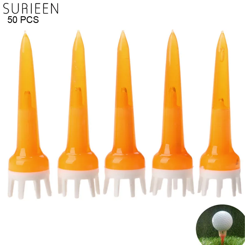 SURIEEN 50PCS /LOT Plastic 50mm Golf TEES Golf Crown Booster Reduce
