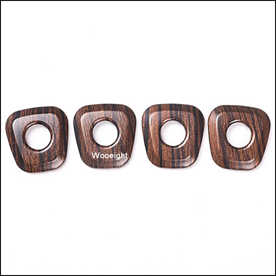 Wooeight 4Pcs Wooden Texture Car Interior stying Door Lock Knob Cover Trim Pin Ring Cover Fit BMW X1 F48 2016 2017 2018 2019 (2)