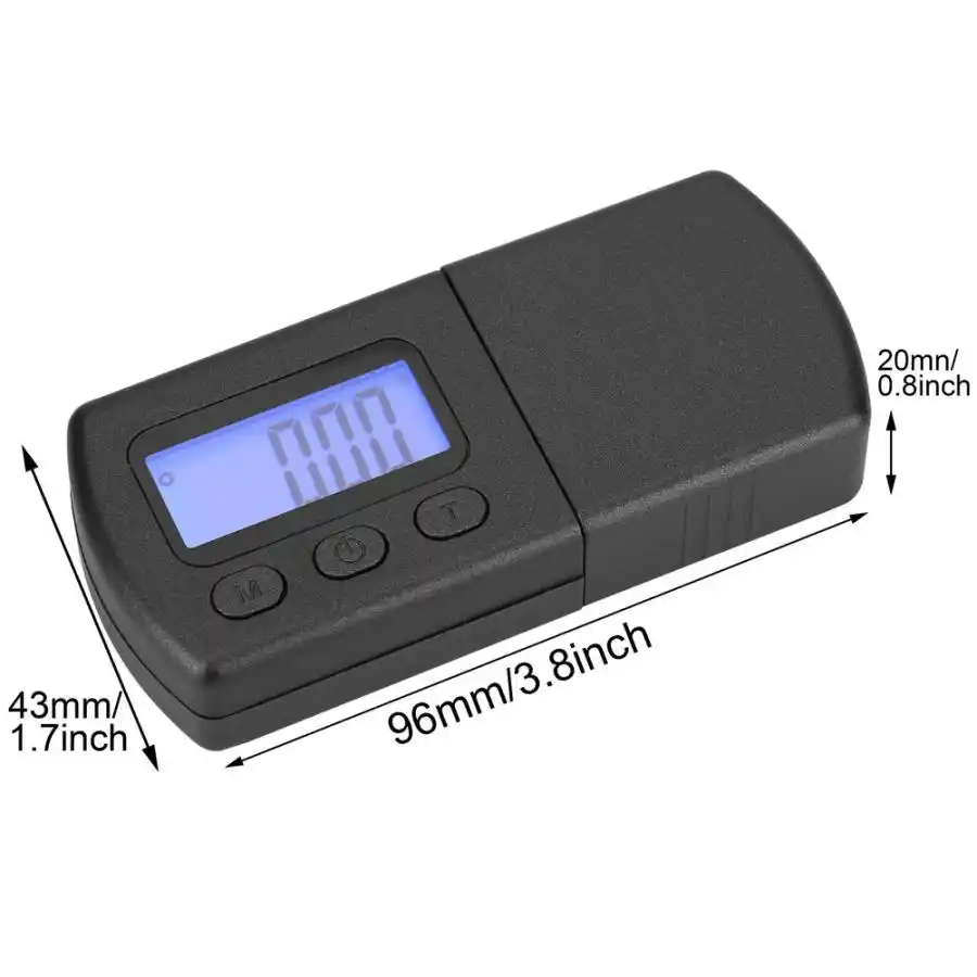 LCD Digital Turntable Stylus Force Gauge Scale 0.01g with 5g Calibration Weight Electronic Blance with Blue Backlight