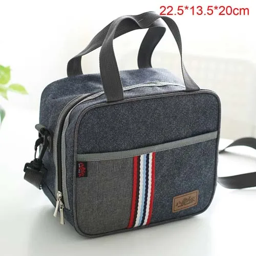 New Fashion Lunch Bags Portable Insulated Lunch Bag For Women Men Kids Thermos Cooler Adults Tote Box - Цвет: 3