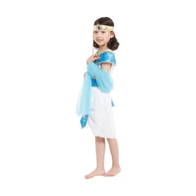 Для девочек Египетский костюм Клеопатры платья принцессы Хэллоуин Пурим костюм для детей ролевые вечерние Косплэй аниме Костюмы комплект