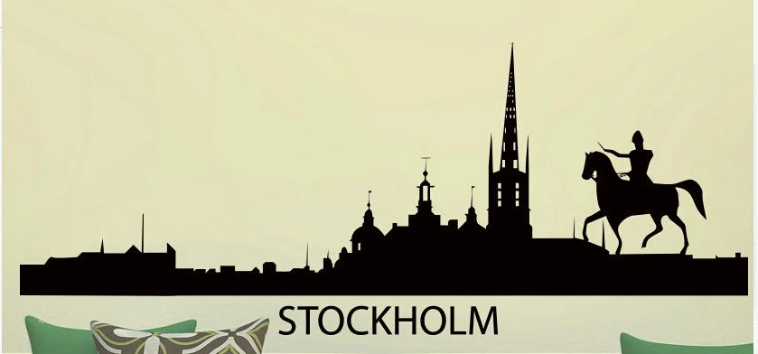 Skyline Vinyl Wall Sticker Stockholm Skyline City Skyline Vinyl Wall Sticker Stockholm Skyline City