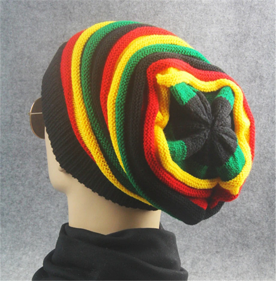 Jamaica regae Gorro Rasta Стильная кепка pello хип-хоп мужские зимние шапки женские красные желтые зеленые черные осенние модные женские вязаные кепки