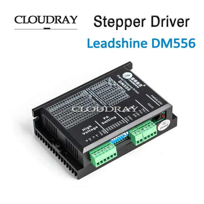 

Cloudray Stepper Motor Driver 2 Leadshine Phase DC Motor Driver Controller 0.5-5.6A DC 20-45V For NEMA 23 Motor DM556