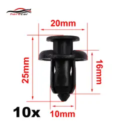 В наличии Новые 10x для HONDA FENDER клипса для обшивки H22A EK9 EG6 B16 B18 B18C B20 CLIP-A1-10MM