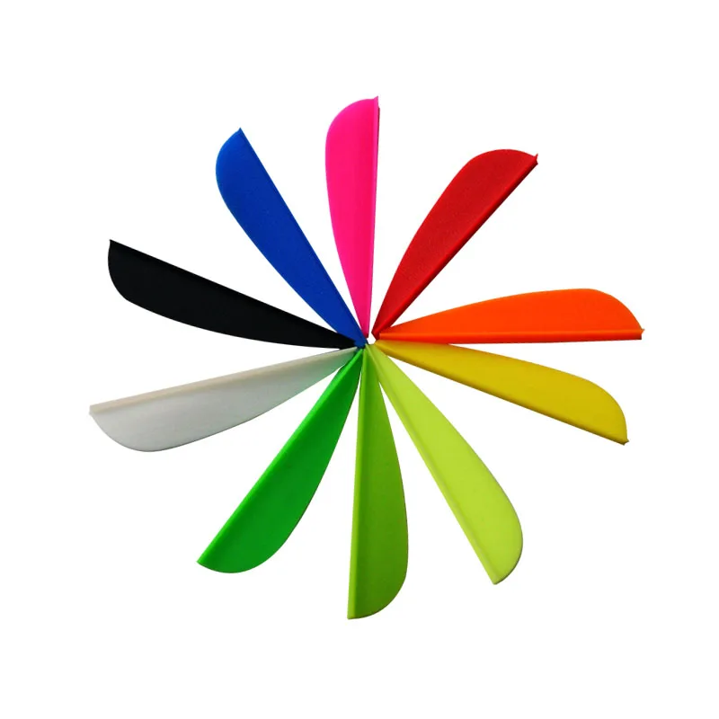 

120 pcs 2 inch 10 Color Archery Vane Plastic Streamline Arrow Vanes DIY Arrow for Archery Hunting Shooting Arrow