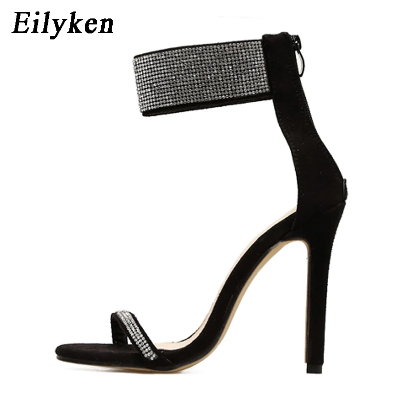 Eilyken Summer Sparkling Diamond Crystal High Heels Women Sandals 2019 New Sexy Club Heels Sandals Women