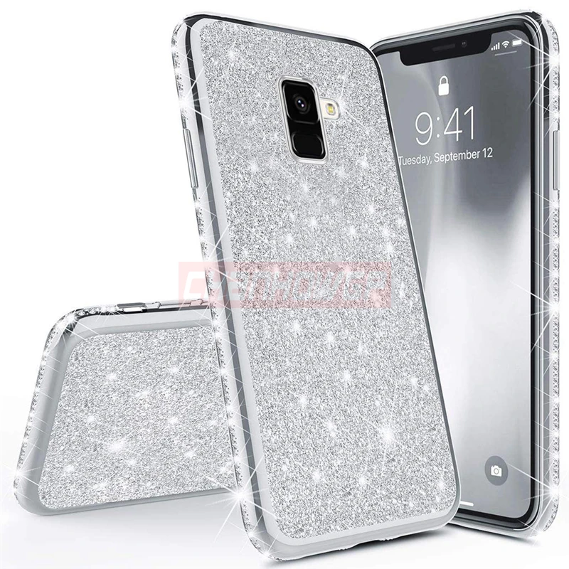 Силиконовый чехол со стразами для S8 S9 S10 Plus A70 A60 A50 A40 A30 A20 A10 M10 M20 M30 A6 A8 A7 2018 Note 8 9