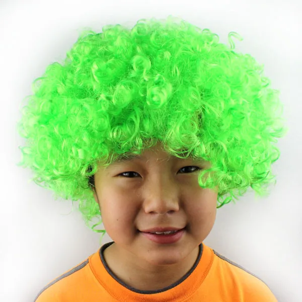 New Halloween Christmas Hats Costume Hair Wig Football Fan Wig Clown Hair Wigs Child Adult Colorful Masquerade Party