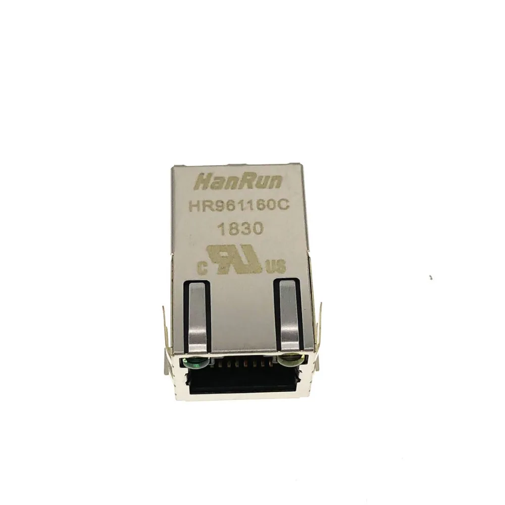 

HR961160C network interface socket RJ45 with lamp and transformer SMT SMT patch HanRun genuine straight shot