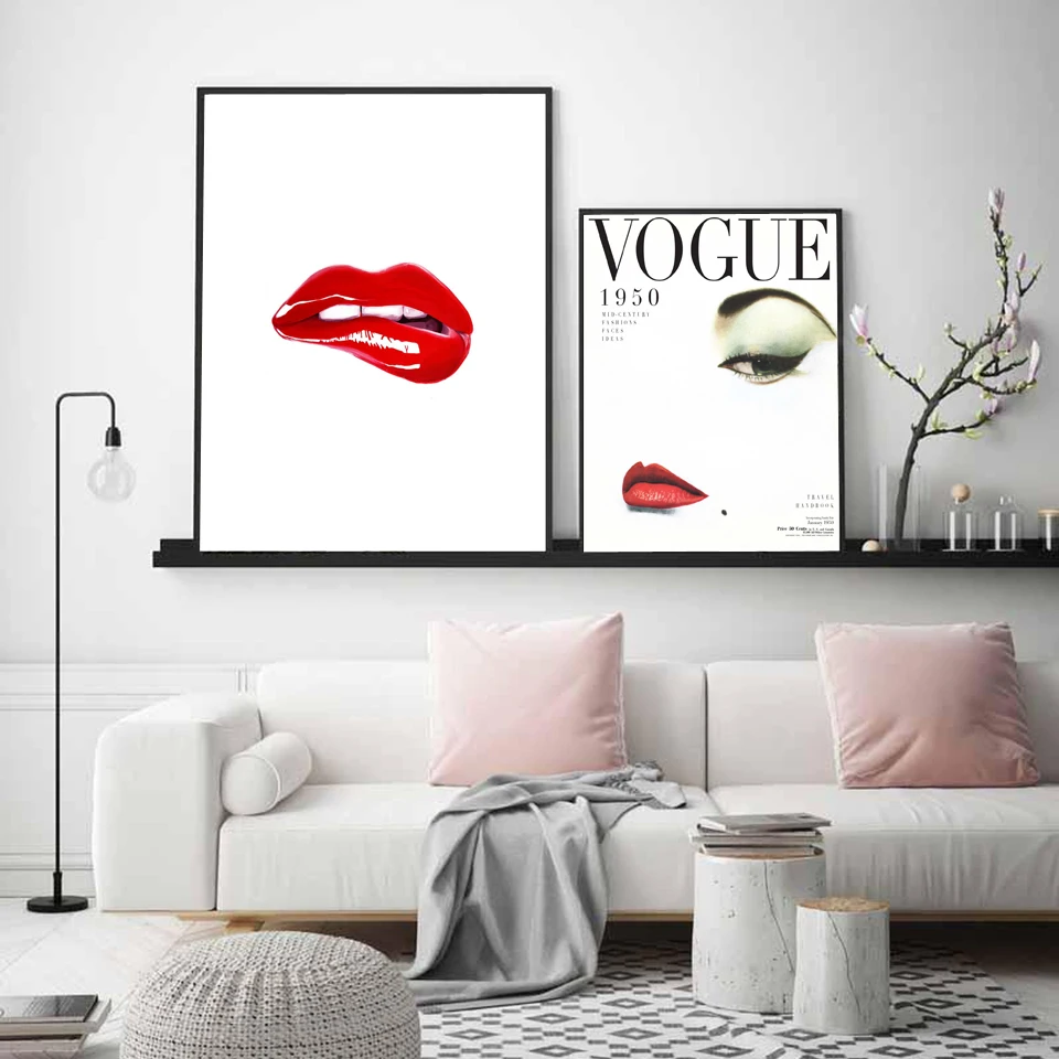 Vogue-Fashion-Art-Wall-Pictures-Absract-Girl-Floral-Portrait-Posters-and-Prints-Nordic-Flamingo-Flower-Canvas (1)