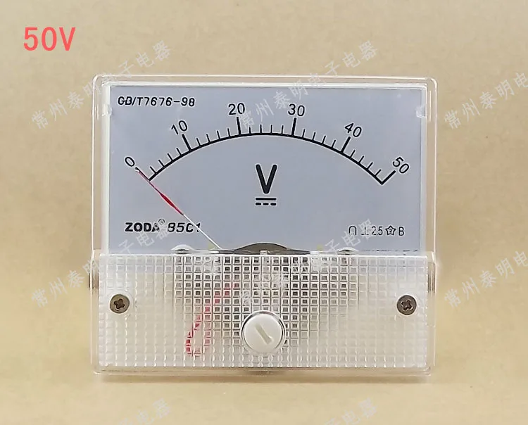 85C1 small mechanical pointer voltmeter DC 5v 10v 15v 20v