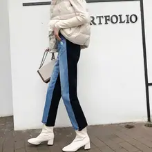 Весна корейские модные женские джинсовые брюки женские вельветовые джинсы женские повседневные Прямые брюки p733