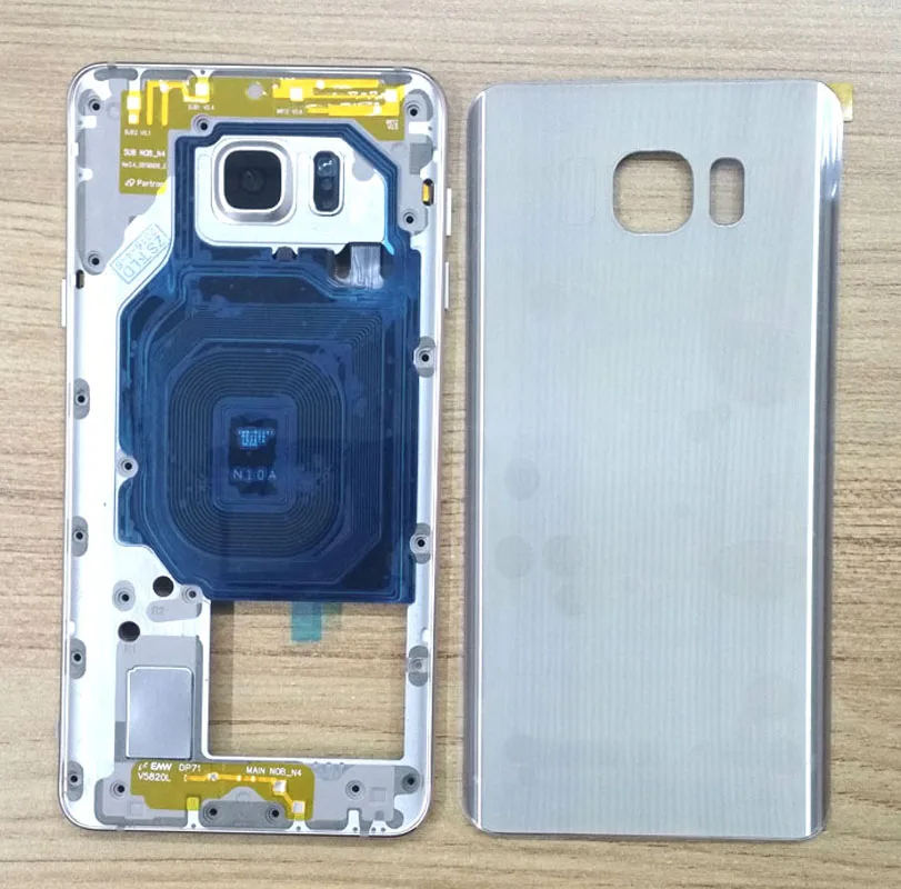 

100% Original Replacement Parts For Samsung Galaxy Note 5 note5 N920 Middle Frame Housing Case Bezel & Blue Battery Door Cover