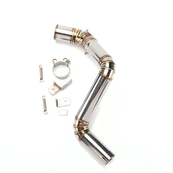 

Motorcycle Exhaust Conenct Middle Pipe With exhaust pipe Muffler Slip on Full System Exhaust Fit Duke 125 200 250 390 2012-2016