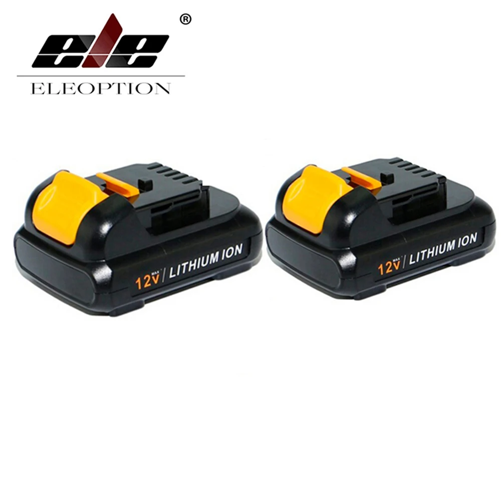 ELEOPTION 2 шт. Замена Мощность инструмент Батарея для Dewalt 12 В 2.0Ah 2000 мАч Max литий ионный