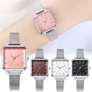 

smart watch Business Party Women Analog Square Dial Alloy Mesh Band Quartz Wrist Watch Gift New