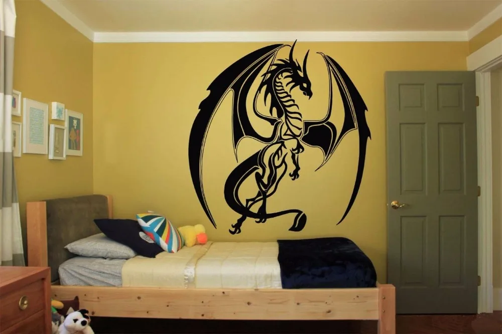 

Home Wall Decoration Accessories Tribal Monster Dragon Wall Sticker Wall Room Decor Art Vinyl Sticker Decal Draco NY-319