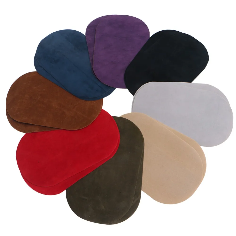 E74 Novelty Suede Leather Patches Sewing Applique Iron on Elbow Knee Repair Decorin Patches