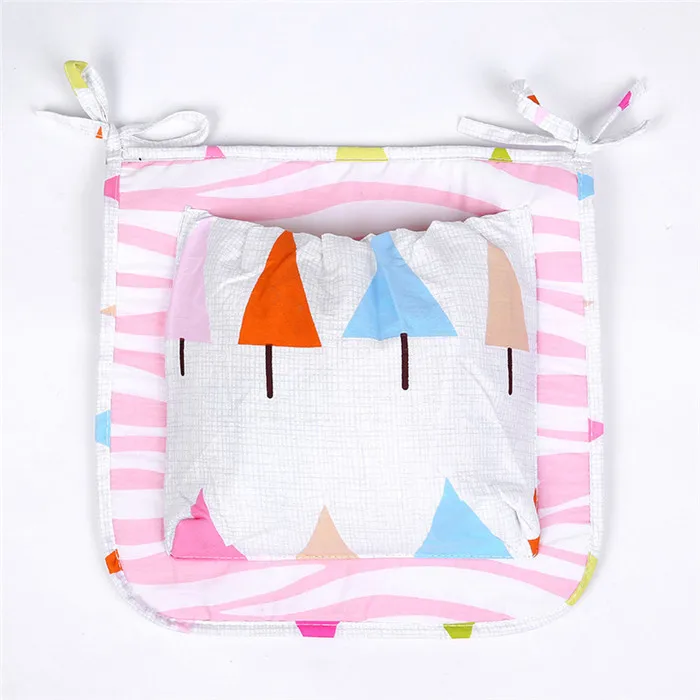 Мультяшная Хлопковая сумка для хранения детской коляски портативная многофункциональная детская кровать висячая сумка Детские игрушки Органайзер одежда пеленки сумки - Цвет: Colorful Tree