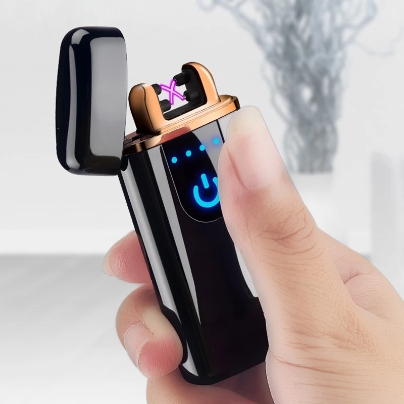 Usb зарядка Электронная зажигалка ветрозащитный сенсорный Электрический провод