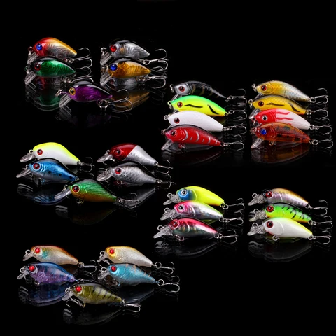 Caminhada de Peixe Isca de Pesca Iscas de Pesca Modelos e Manivela Isca de Pesca de Alta Lote Wobbler Minnow Isca Definido 5 de Alta Qualidade Enfrentar 29 Pçs –