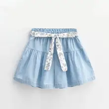 Хлопковые шорты в повседневном стиле для девочек 3, 4, 5, 6, 7, 8, 9 лет, модные детские шорты в Корейском стиле с бантом на поясе летние детские штаны года