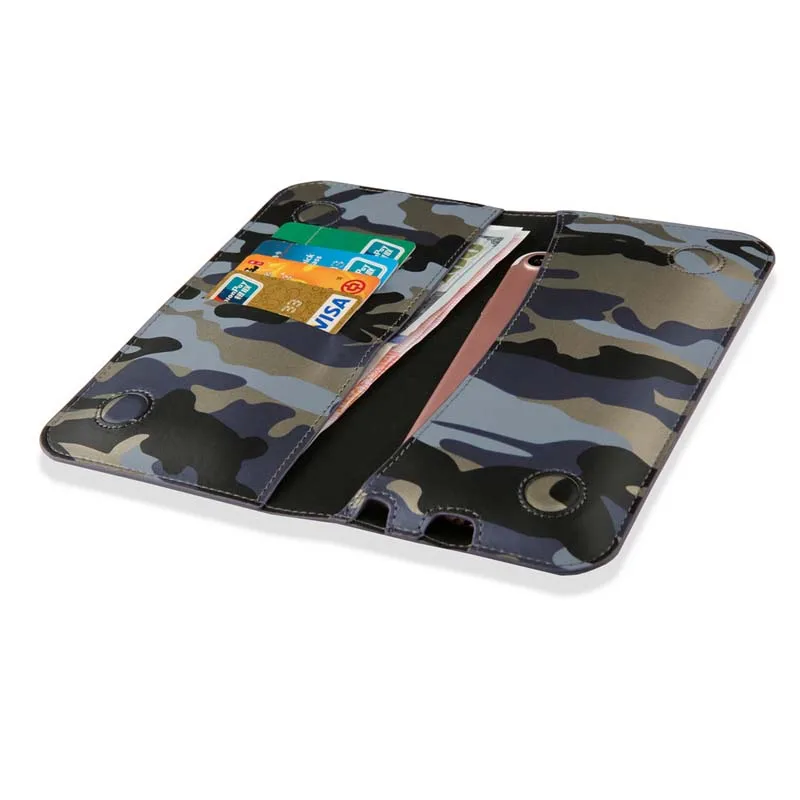 Универсальный армейский камуфляжный чехол 5," для iPhone7 Plus 6 6S кожаный чехол-бумажник для samsung Note 7 для htc Android