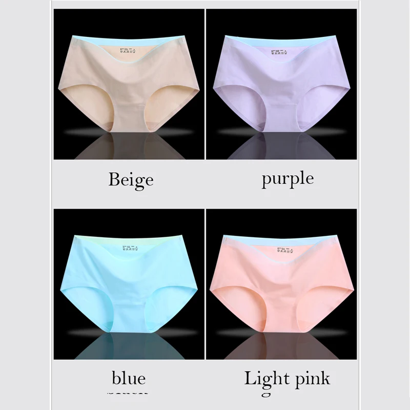 8 Pcs/briefs for women fashion sexy woman panties Solid seamless panties Mid-Rise cpanties for women cotton sexy underwear girl