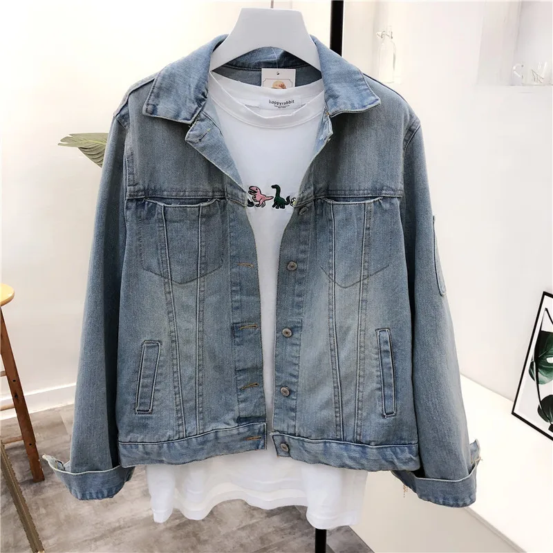 Günstig Neue Denim Jacke Quasten Pailletten frauen Jeans Koreanische Lose Jeans Jacke Schimmer Perlen Mantel Casual Mädchen Oberbekleidung veste femme