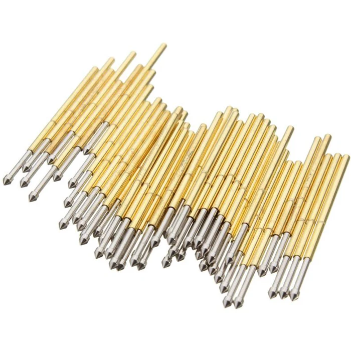 

100Pcs Test Probe P100-E2 Dia 1.36mm Length 33.3mm 180g Spring Test Probe Pin Tool
