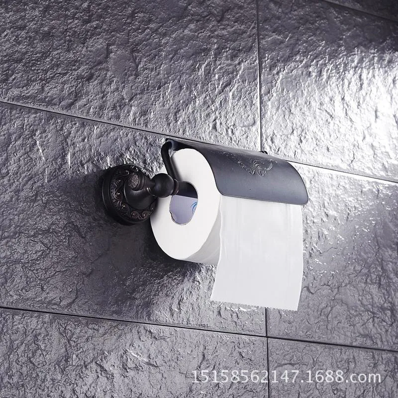 

European paper towel rack paper roll copper black bronze paper towel rack rack paper roll black bronze bathroom pendant