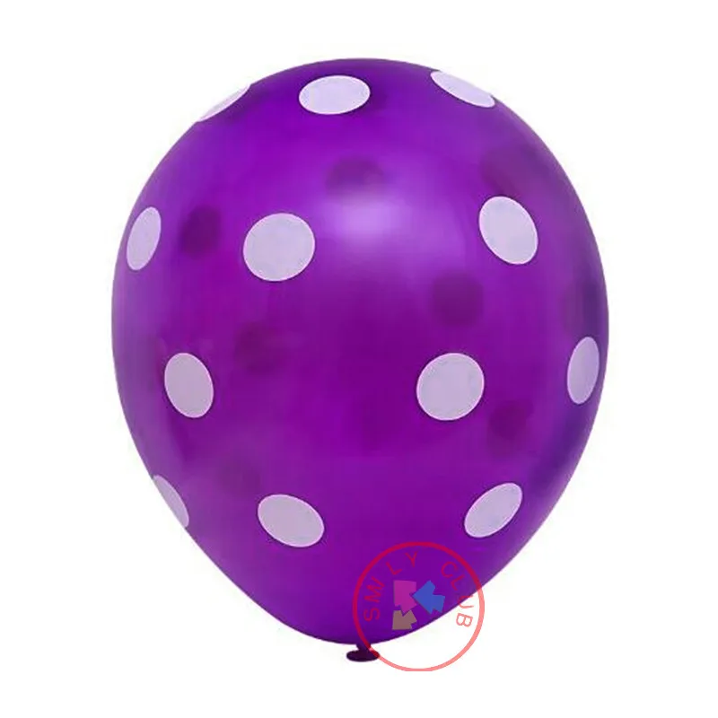 100 шт 12 дюймов латексный надувной шар в горошек Красочные Свадебные День рождения воздушные шарики для украшения Globo воздушные шары Baloons - Цвет: 100pcs