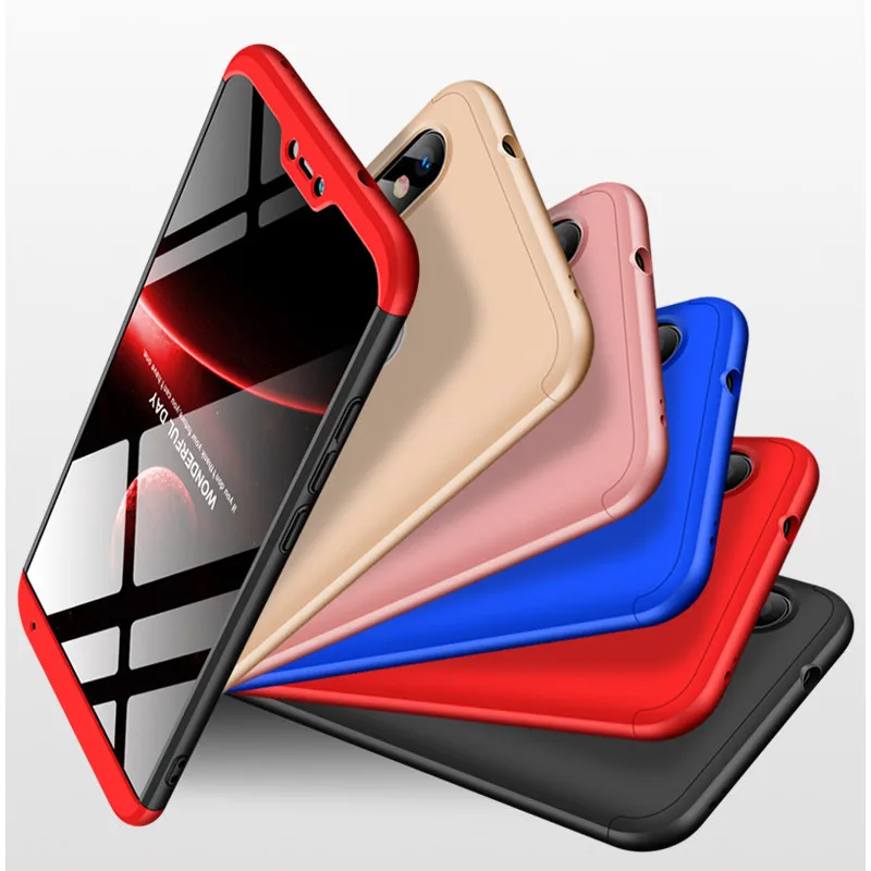 

WeeYRN 360 Full Protection Case Xiaomi mi A2 lite Shockproof Luxury Case Matte Hard Plastic Cover Xiaomi Redmi 6 Pro 6A 6 Funda