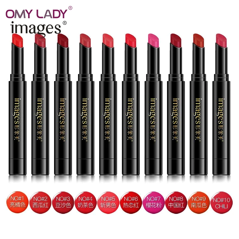 

10 Color Double-end Lip Makeup Lipstick Pencil Waterproof Long Lasting Tint Red Lip Stick Beauty Matte Liner Pen Lipstick 1.7g