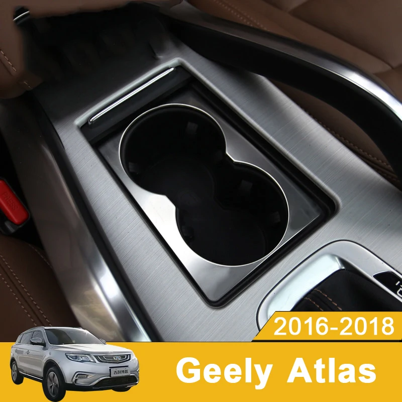 Black titanium Rear seat water cup holder frame cover trim For Toyota Camry 2018