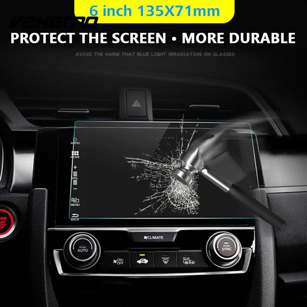 

HD 6inch Car DVD Protective Films Mp5 Tempered Glass Anti-Fingerprint GPS Screen Protector Navigation Anti-Scratch auto sticker