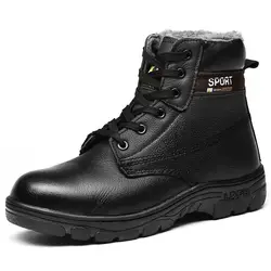 Защитная обувь со стальным носком, обувь для мужчин, Рабочая обувь, мужская непромокаемая обувь, размер 12, зимняя износостойкая обувь GXZ026