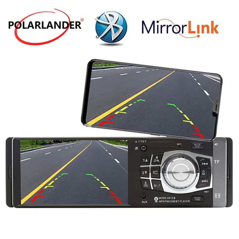 4012B Bluetooth MP5 плеер 1 Din автомобильное радио 4 дюйма USB Зеркало Ссылка для Android FM Авто