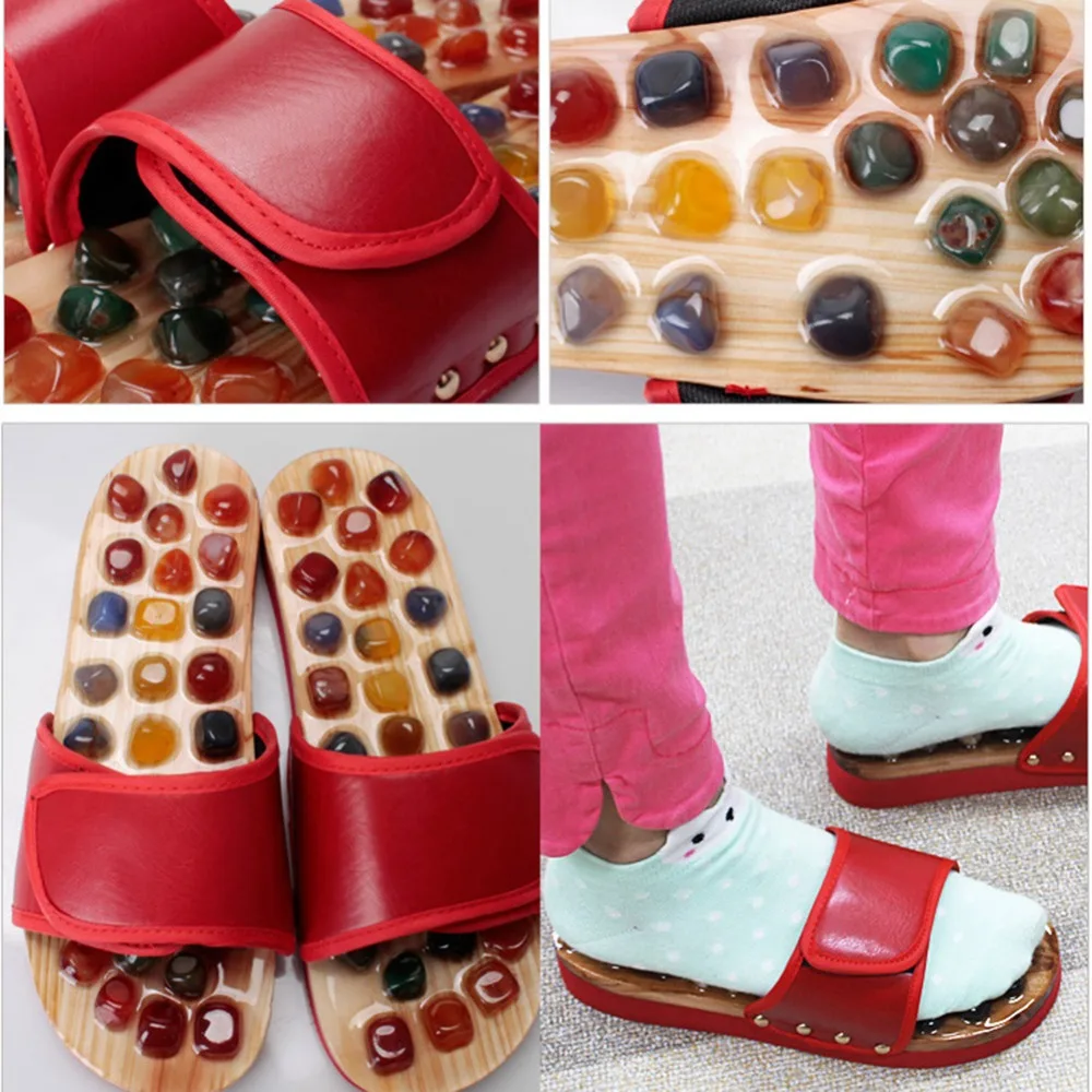 1pair Natural Agate Stones Foot Massage Sandals Pebble Foot Massage Slippers Acupuncture Therapy Reflexology Massager Shoes 1pair Natural Agate Stones Foot Massage Sandals Pebble Foot Massage Slippers Acupuncture Therapy Reflexology Massager Shoes