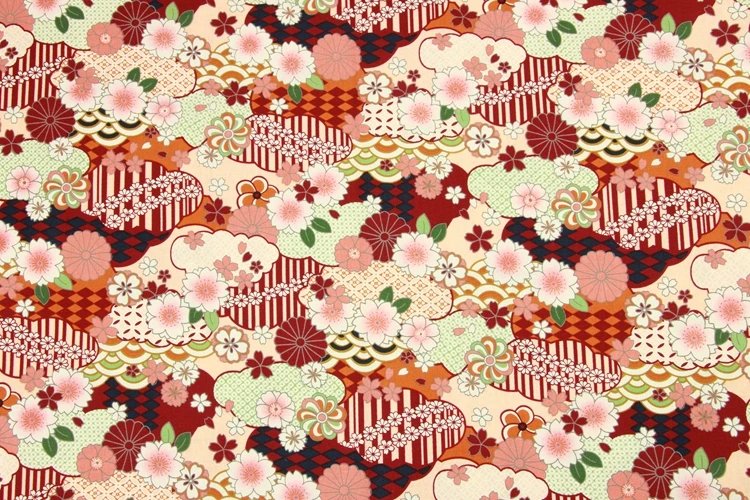 half yard thicken cotton fabric soft breeze flower print handmade DIY bag garment sewing material cotton B452