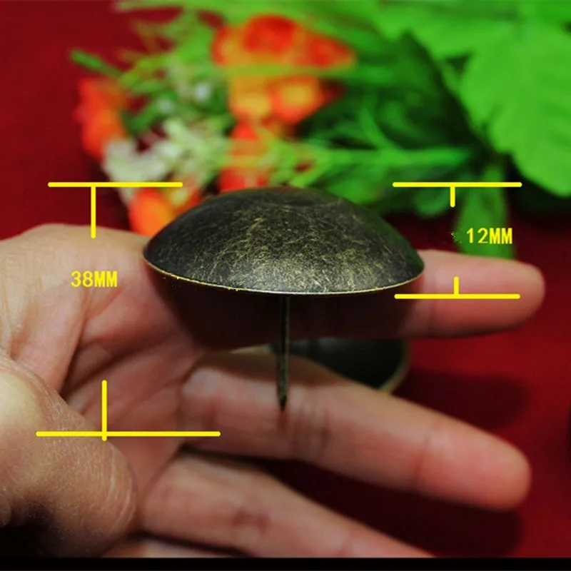 1 шт. 4 см антикварная обивка ногтей для декоративной обивки Лаки гвоздики ювелирные изделия деревянная коробка мебель декоративные штифты дверной гвоздь