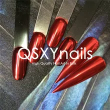 0,5 г Топ красная фольга пигмент хромированная зеркальная пудра для ногтей блестящий эффект для геля лак для ногтей украшения ногтей маникюр