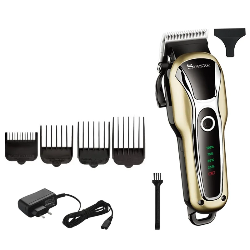 4pcs comb Мощная Регулируемая машинка для стрижки волос профессиональная машинка для стрижки волос электрическая машина для резки волос Стрижка волос Мужская машинка для стрижки волос инструмент для парикмахерской - Цвет: 4pcs comb