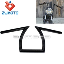 Черный мотоцикл 25 мм откатный руль для Harley Honda Yamaha Crusier Кафе Racer Custom Chopper Drag Bar " Z Bars