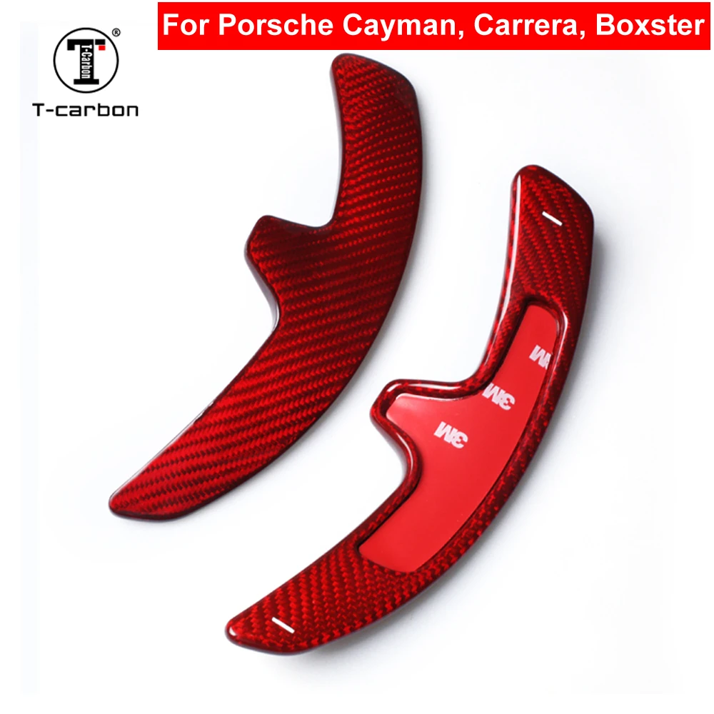 

Car Styling Carbon Fiber Steering Wheel Paddle Shift Paddle Extension Shifters For Porsche 911 Cayman 981 Carrera Boxster
