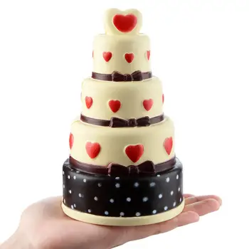 

18cm 4-layer Cake Design Slow Rising Toys Funny Squishy Vent Toys Kid Toy Gift