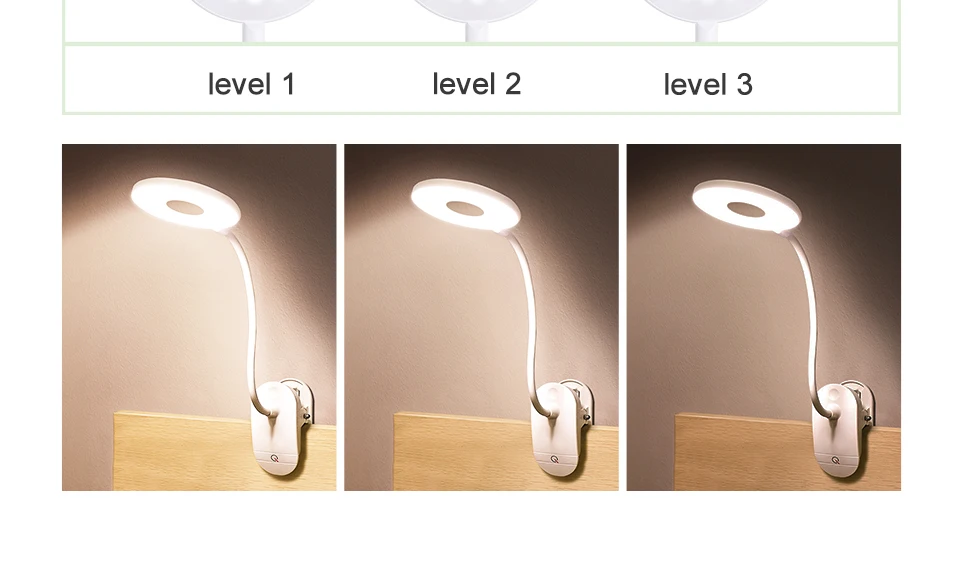 Flexible Clip USB LED Table Lamp Dimming Touch Switch Desk Light (14)