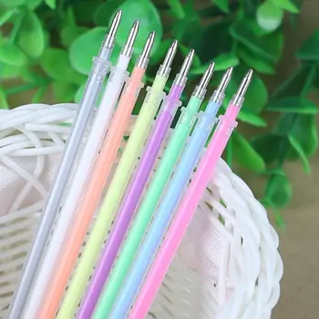

10pcs Pen Refills Glitter Highlighter Gel Pen Core for Drawing Painting Marker Stationery School Office Supplies